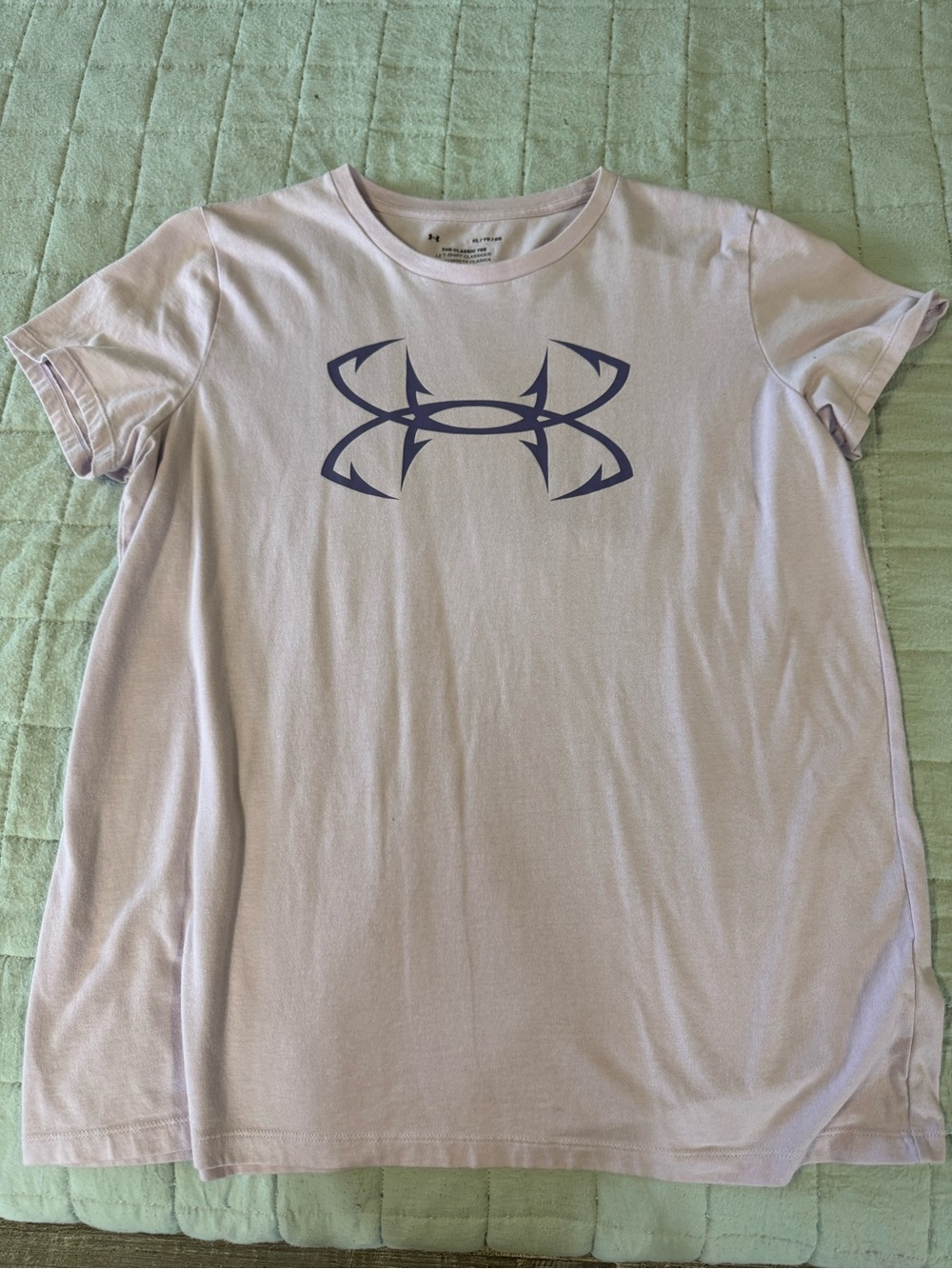 Under Armour Light Lavender Short Sleeve Tee with purple Logo